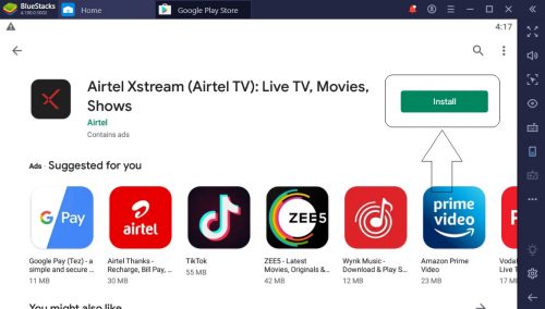 Airtel Xstream App for PC